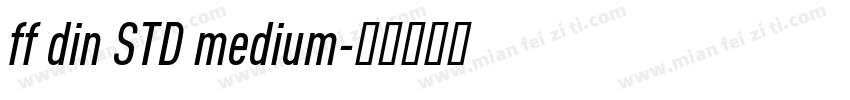 ff din STD medium字体转换